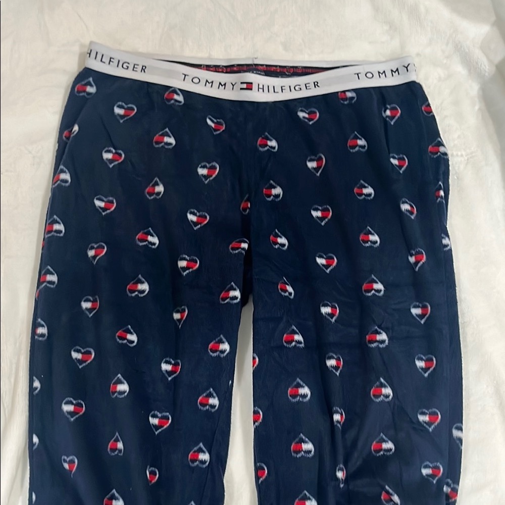 Tommy Hilfiger Blue and Red Sweatpants with Nautical Print